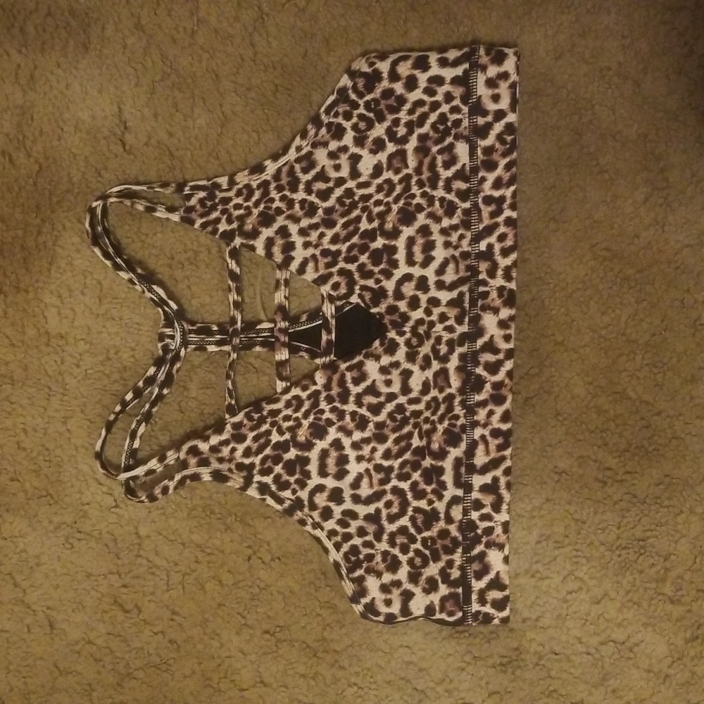 Zyia Active Leopard Grid Bra Size XL
